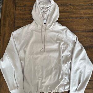 Athleta Cream Hooded Sweatshirt